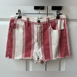 Frame Denim Le Cutoff Shorts in Fiery Stripe (Size 27)
